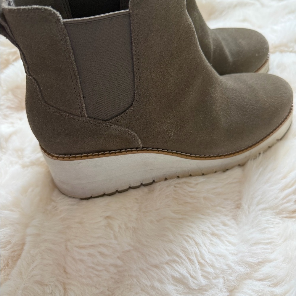 Cole Haan Taupe Suede Ankle Booties